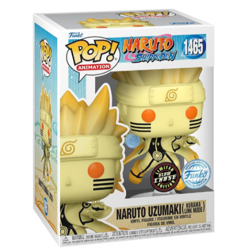 Funko Pop! Animation: Naruto Shippuden - Naruto Uzumaki in Kurama Link Mode with Rasengan Glow Chase Special Edition Multicolor Exclusive Vinyl Figure #1469