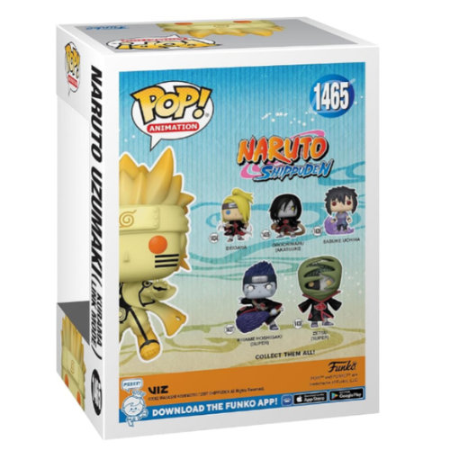 Funko Pop! Animation: Naruto Shippuden - Naruto Uzumaki in Kurama Link Mode with Rasengan Glow Chase Special Edition Multicolor Exclusive Vinyl Figure #1469