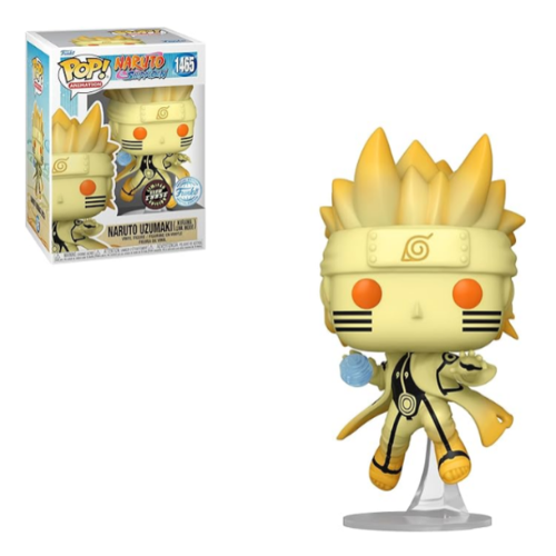 Funko Pop! Animation: Naruto Shippuden - Naruto Uzumaki in Kurama Link Mode with Rasengan Glow Chase Special Edition Multicolor Exclusive Vinyl Figure #1469
