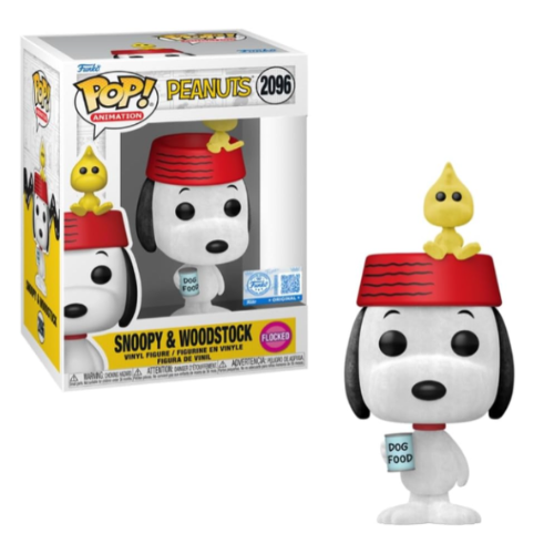 Peanuts Snoopy &Woodstock Flocked Funko Pop! Vinyl Figure #2096 - Exclusive