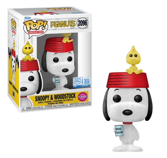 Peanuts Snoopy &Woodstock Flocked Funko Pop! Vinyl Figure #2096 - Exclusive