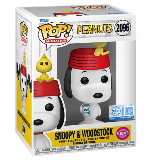 Peanuts Snoopy &Woodstock Flocked Funko Pop! Vinyl Figure #2096 - Exclusive