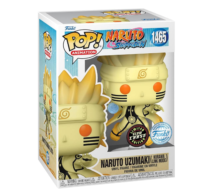 Funko Pop! Animation: Naruto Shippuden - Naruto Uzumaki in Kurama Link Mode with Rasengan Glow Chase Special Edition Multicolor Exclusive Vinyl Figure #1469